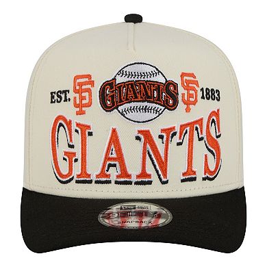 Men's New Era Cream San Francisco Giants Throwback Tri-Hit A-Frame 9FIFTY Adjustable Hat