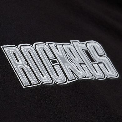 Men's Mitchell & Ness Black Houston Rockets Chrome Heritage T-Shirt