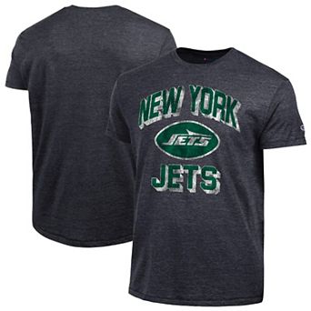 Men's Champion Heather Black New York Jets Ultimate Tri-Blend T-Shirt