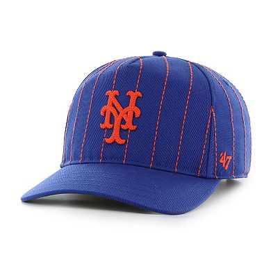Men's '47 x Rawlings Royal New York Mets Pinstripe Hitch Adjustable Hat