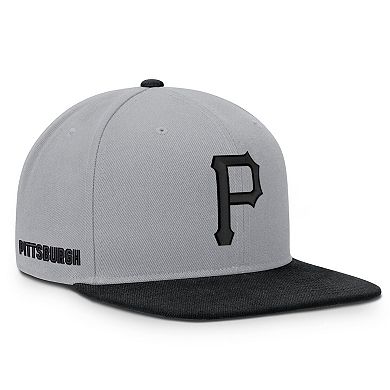 Men's Nike Gray/Black Pittsburgh Pirates Primetime Pro Dri-FIT Snapback Hat
