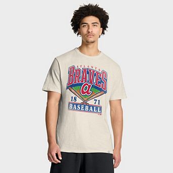Men's Fanatics Tan Atlanta Braves Stadium Slub T-Shirt