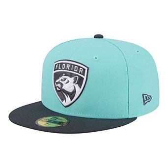 Men's New Era Turquoise/Charcoal Florida Panthers Two-Tone Color Pack 59FIFTY Fitted Hat