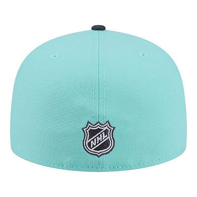 Men's New Era Turquoise/Charcoal Florida Panthers Two-Tone Color Pack 59FIFTY Fitted Hat