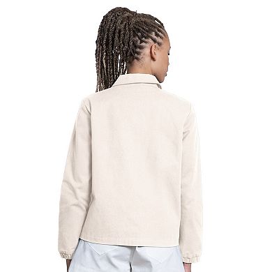 Women's Starter Cream Chicago Cubs Cooperstown First Down Full-Snap Coaches Jacket