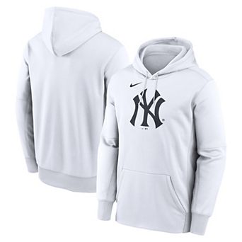 Men's Nike White New York Yankees Logo Club Hoodie