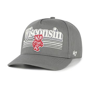 Men's '47 Gray Wisconsin Badgers Script Fade Hitch Adjustable Hat