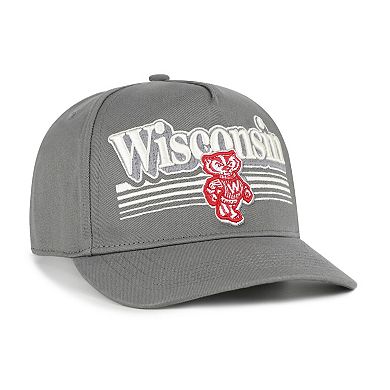 Men's '47 Gray Wisconsin Badgers Script Fade Hitch Adjustable Hat