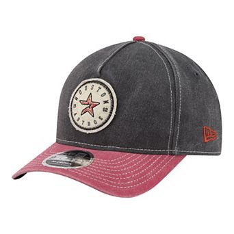 Men's New Era Black/Red Houston Astros Felt M-Crown A-Frame 9FORTY Adjustable Hat
