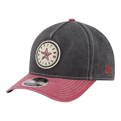 Men's New Era Black/Red Houston Astros Felt M-Crown 9FORTY Adjustable Hat