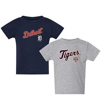 Toddler Navy/Gray Detroit Tigers Logo 2-Pack T-Shirt Set