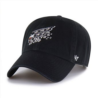 Men's '47 Black Washington Capitals Alternate Clean Up Adjustable Hat