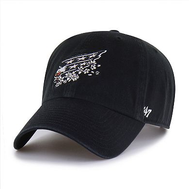 Men's '47 Black Washington Capitals Alternate Clean Up Adjustable Hat