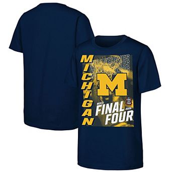 Youth Outerstuff Navy Michigan Wolverines 2026 NCAA Men's Basketball Tournament March Madness Final Four T-Shirt