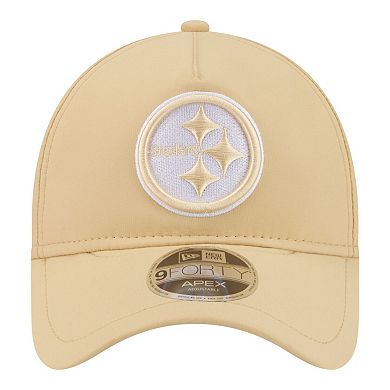 Men's New Era Tan Pittsburgh Steelers Apex 9FORTY Adjustable Hat