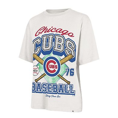 Women's '47 x Stoney Clover Lane Sand Chicago Cubs Crossover Base Foundation T-Shirt