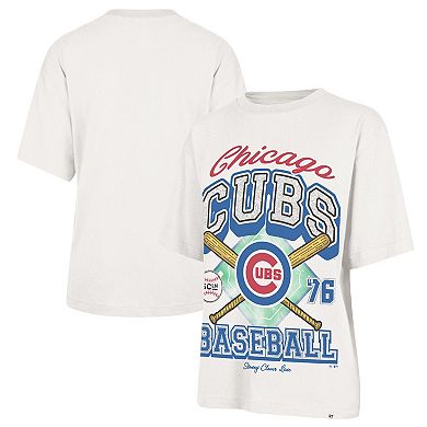 Women's '47 x Stoney Clover Lane Sand Chicago Cubs Crossover Base Foundation T-Shirt