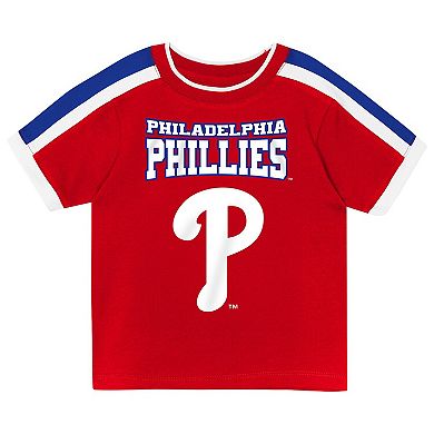 Preschool Outerstuff Red Philadelphia Phillies Ground Ball T-Shirt & Shorts Set