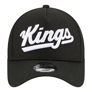 Youth New Era Black Sacramento Kings 9FORTY A-Frame Adjustable Hat