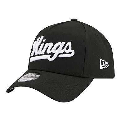 Youth New Era Black Sacramento Kings 9FORTY A-Frame Adjustable Hat
