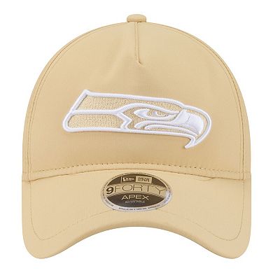 Men's New Era Tan Seattle Seahawks Apex 9FORTY Adjustable Hat