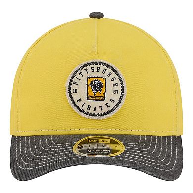 Men's New Era Gold/Black Pittsburgh Pirates Felt M-Crown 9FORTY Adjustable Hat