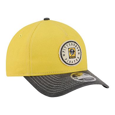 Men's New Era Gold/Black Pittsburgh Pirates Felt M-Crown 9FORTY Adjustable Hat