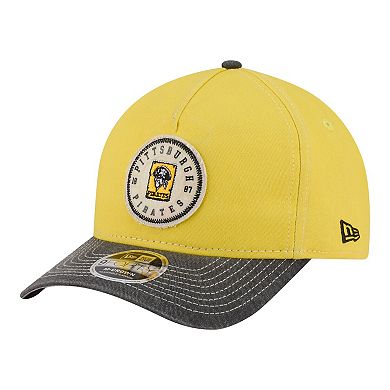 Men's New Era Gold/Black Pittsburgh Pirates Felt M-Crown 9FORTY Adjustable Hat