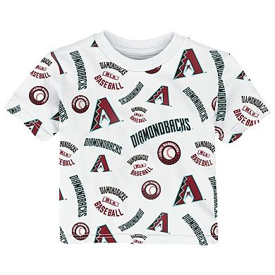Toddler Outerstuff White Arizona Diamondbacks Run Down T-Shirt