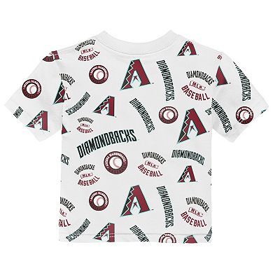 Toddler Outerstuff White Arizona Diamondbacks Run Down T-Shirt