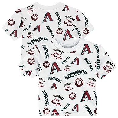 Toddler Outerstuff White Arizona Diamondbacks Run Down T-Shirt