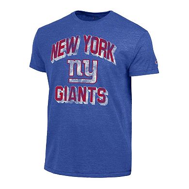 Men's Champion Royal New York Giants Ultimate Tri-Blend T-Shirt