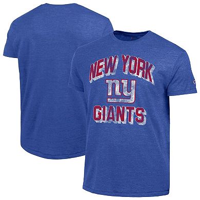 Men's Champion Royal New York Giants Ultimate Tri-Blend T-Shirt