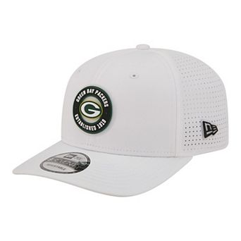 Men's New Era White Green Bay Packers COOLERA 9SEVENTY Adjustable Hat