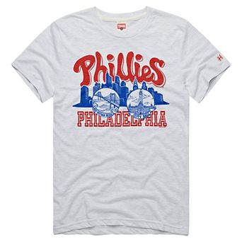 Men's Homage Ash Philadelphia Phillies Tri-Blend Hyperlocal T-Shirt