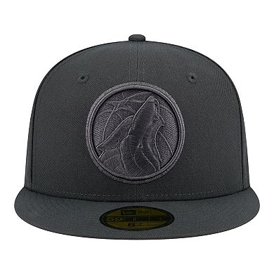 Men's New Era Charcoal Minnesota Timberwolves Tonal Color Pack 59FIFTY Fitted Hat