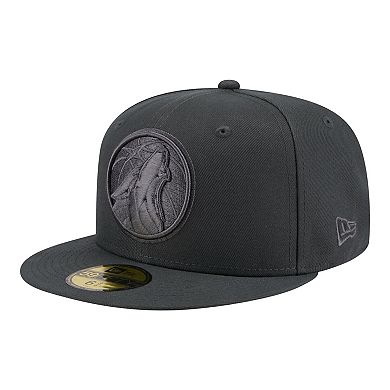 Men's New Era Charcoal Minnesota Timberwolves Tonal Color Pack 59FIFTY Fitted Hat
