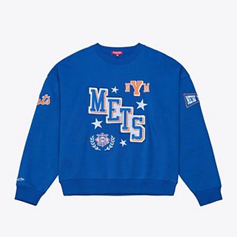 Women's Mitchell & Ness Royal New York Mets Pep Rally Sweatshirt