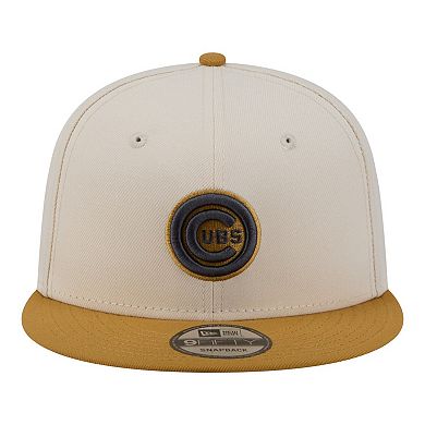 Men's New Era Light Beige/Khaki Chicago Cubs 2-Tone Color Pack 9FIFTY Snapback Hat