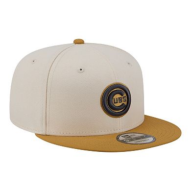 Men's New Era Light Beige/Khaki Chicago Cubs 2-Tone Color Pack 9FIFTY Snapback Hat