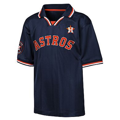 Youth Outerstuff Navy Houston Astros Y2 Tech Stadium Fashion Collar T-Shirt