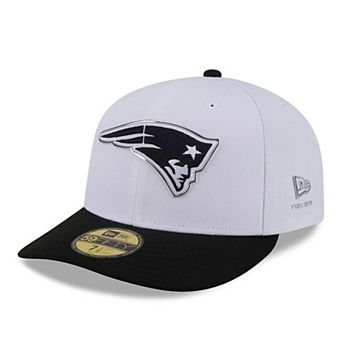Men's New Era White/Black New England Patriots 2026 NFL Draft Pre-Curved 59FIFTY Fitted Hat