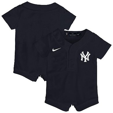 Infant Nike Navy New York Yankees Alternate Replica Romper Jersey