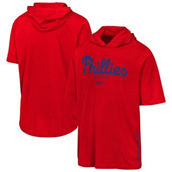 Youth Nike Red Philadelphia Phillies Dri-FIT Hooded T-Shirt
