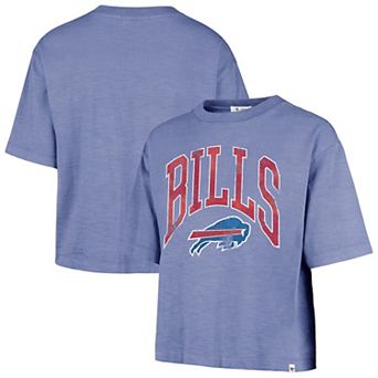 Women's '47 Royal Buffalo Bills Cropped Mindi Slub T-Shirt