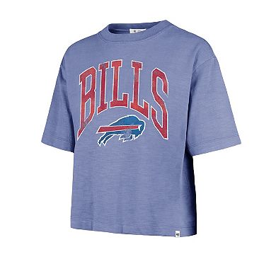 Women's '47 Royal Buffalo Bills Cropped Mindi Slub T-Shirt
