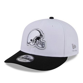 Men's New Era White/Black Cleveland Browns 2026 NFL Draft Pre-Curved 9FIFTY Snapback Hat