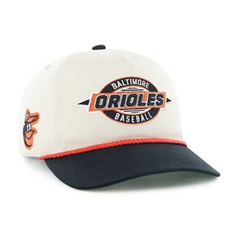 Men's '47 Natural/Black Baltimore Orioles Frame Out Hitch Adjustable Hat