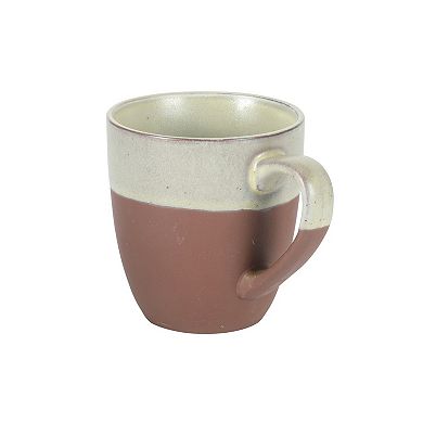 Gibson Elite William Crest 4 Piece Coffee Mug Set 15oz Stoneware Cups Reactive Glaze Finish