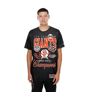 Men's New Era Black San Francisco Giants Mineral Wash T-Shirt